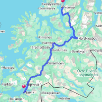 Bus Narvik-Tromso  Bus route Narvik naar Tromso