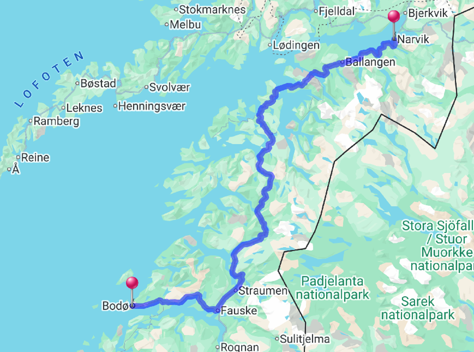 Bus Narvik-Bodo
