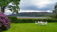 x  DSC06081  Uitzicht vanuit onze B&B in Lochcarron (The Old Manse)